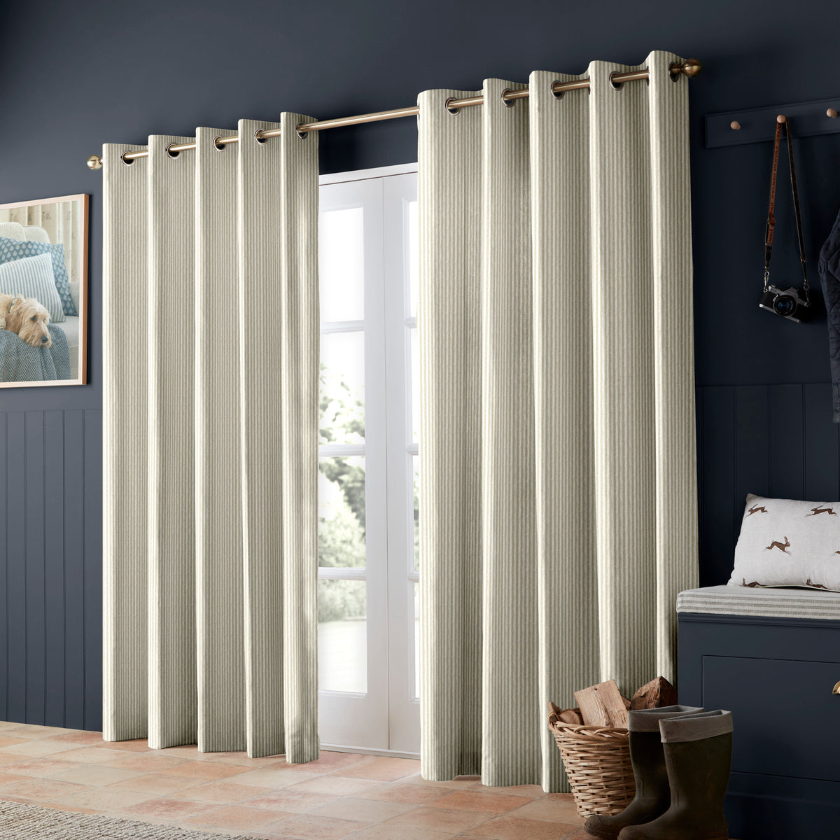 Emily Bond Oscar Stripe Made to Measure Curtain Linen