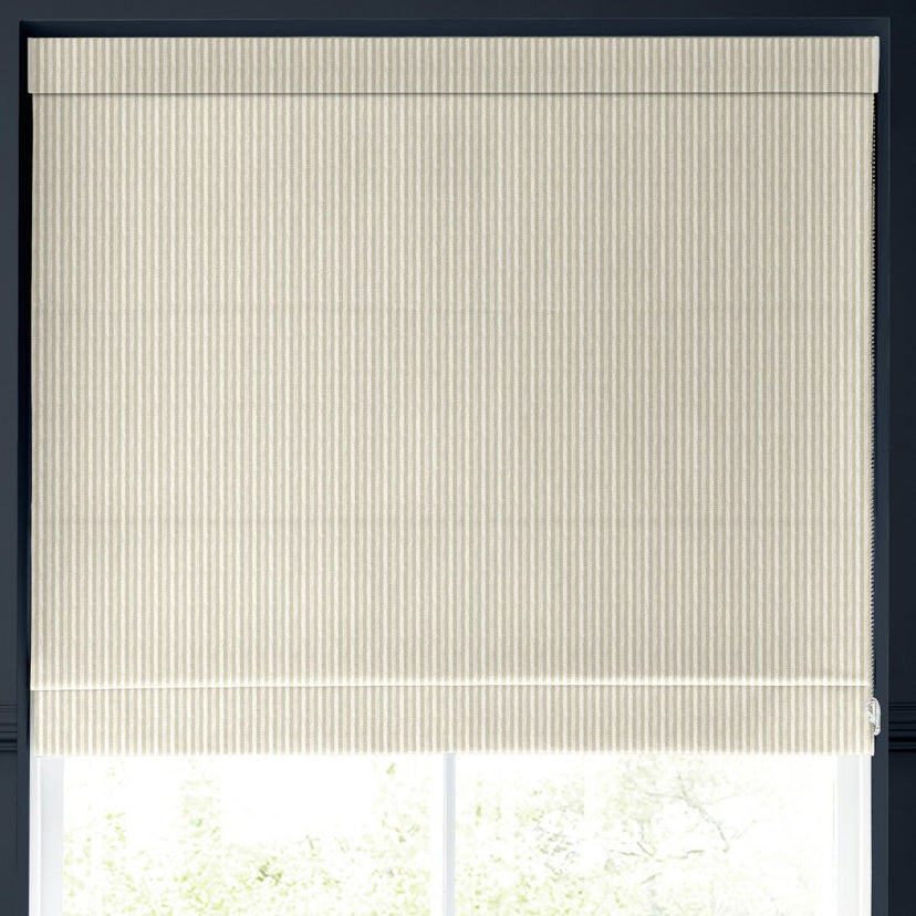 Emily Bond Oscar Stripe Made to Measure Roman Blind Linen