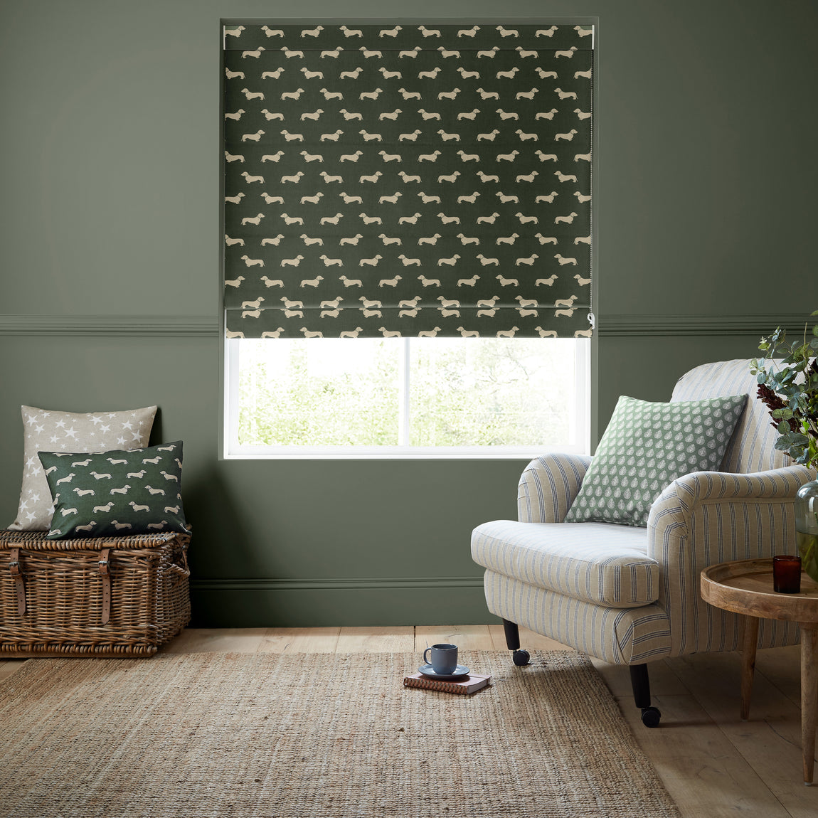 Emily Bond Peggy Made to Measure Roman Blind Fern