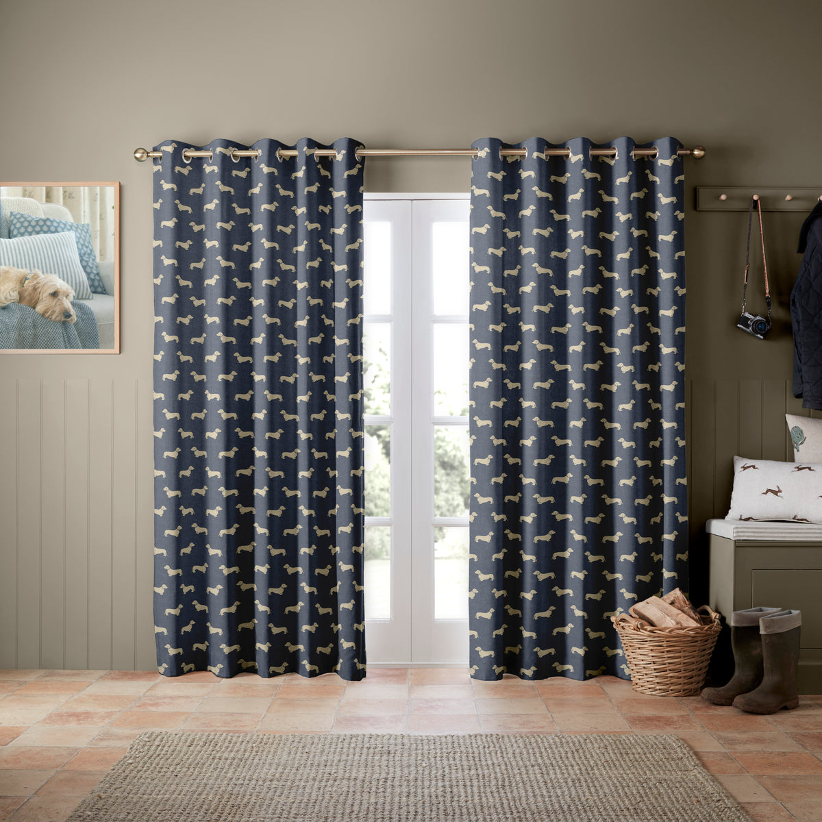 Emily Bond Peggy Made to Measure Curtain Indigo