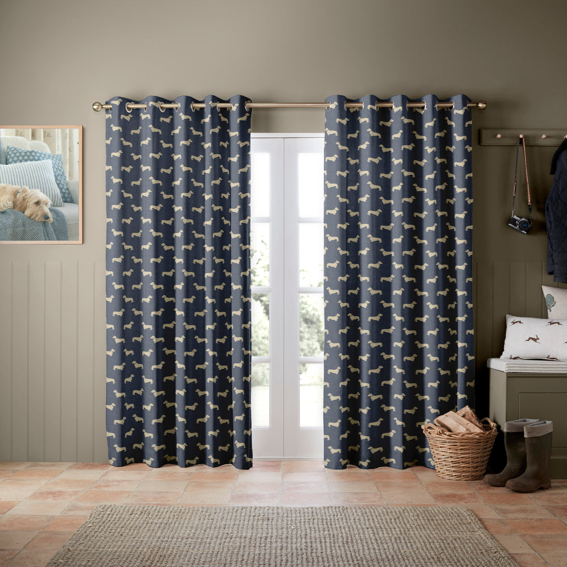 Emily Bond Peggy Made to Measure Curtain Indigo