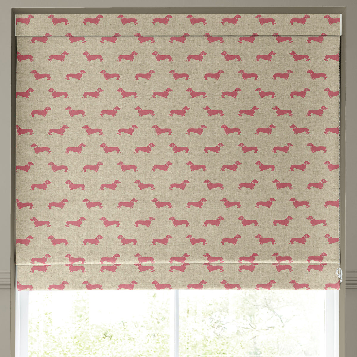 Emily Bond Peggy Made to Measure Roman Blind Raspberry