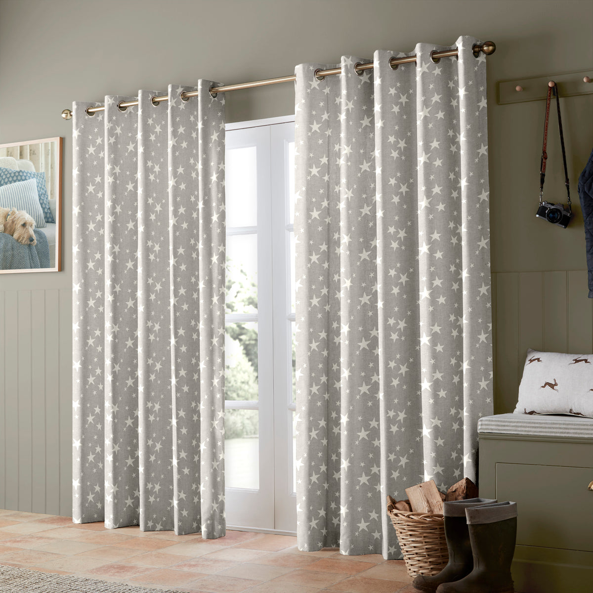 Emily Bond St Maws Made to Measure Curtain Pebble