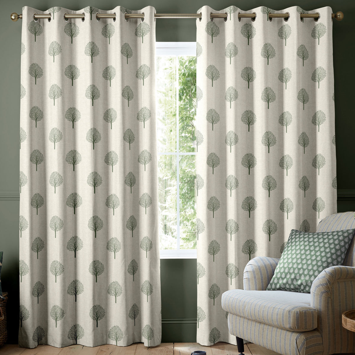 Emily Bond Yew Tree Made to Measure Curtain Fern
