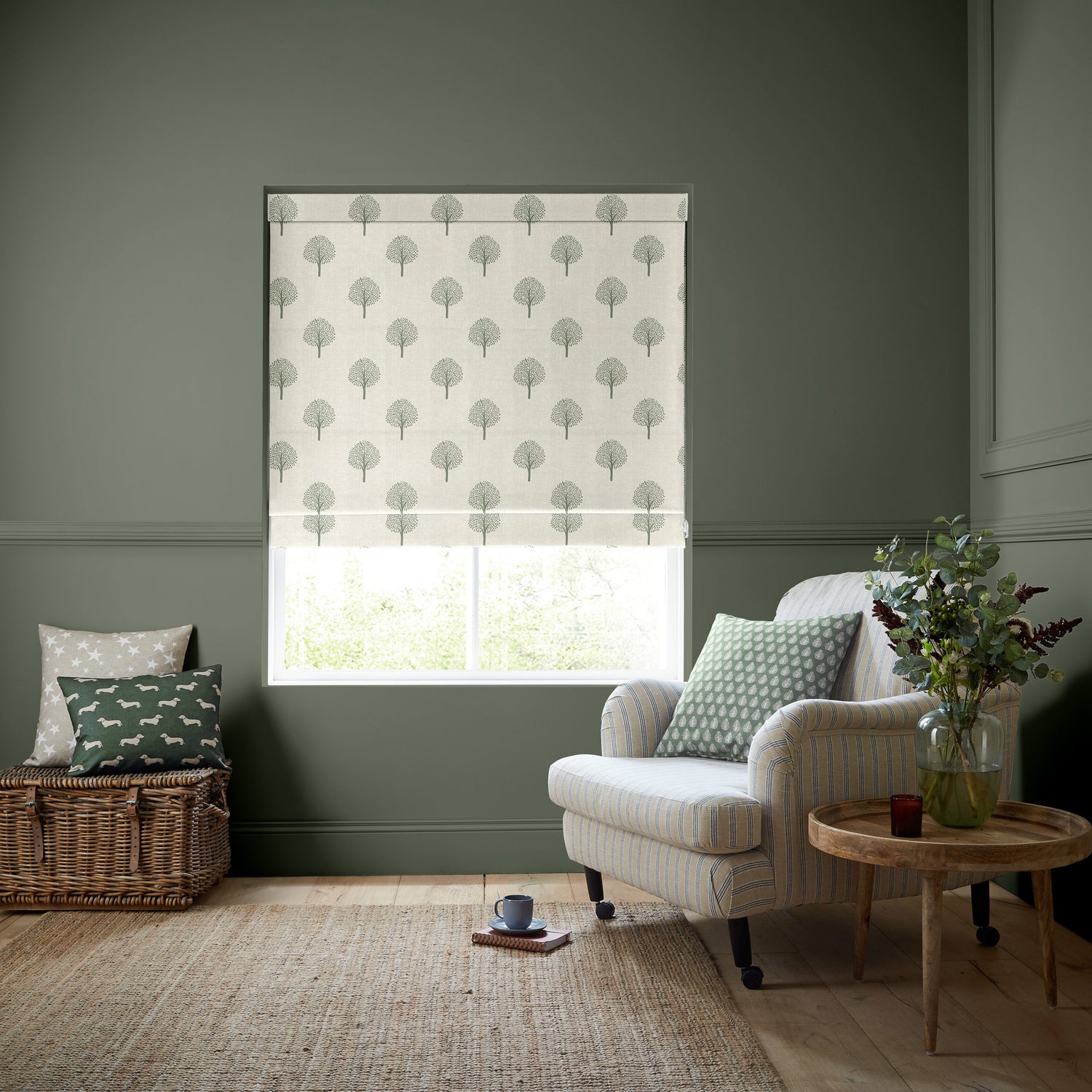Emily Bond Yew Tree Made to Measure Roman Blind Fern