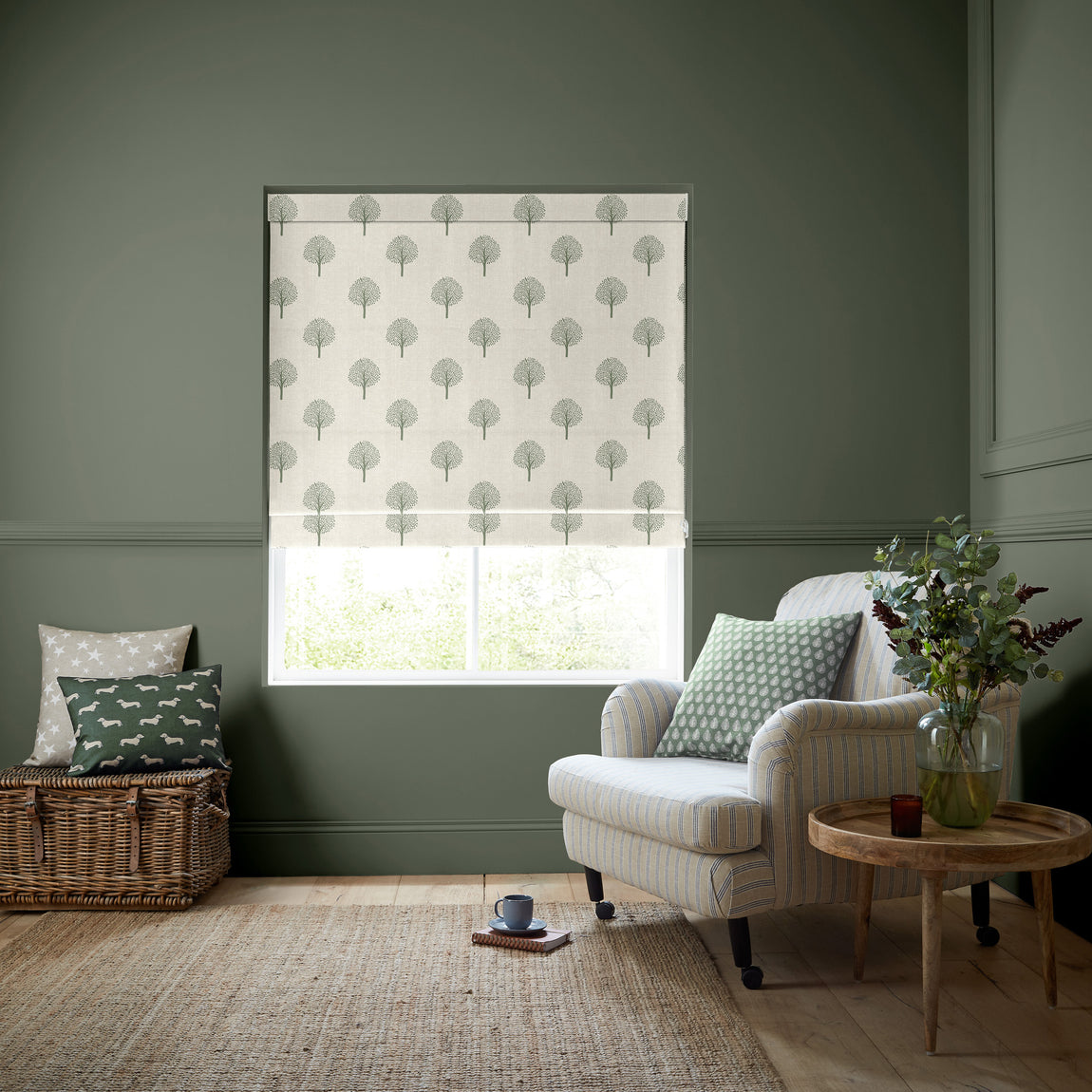 Emily Bond Yew Tree Made to Measure Roman Blind Fern