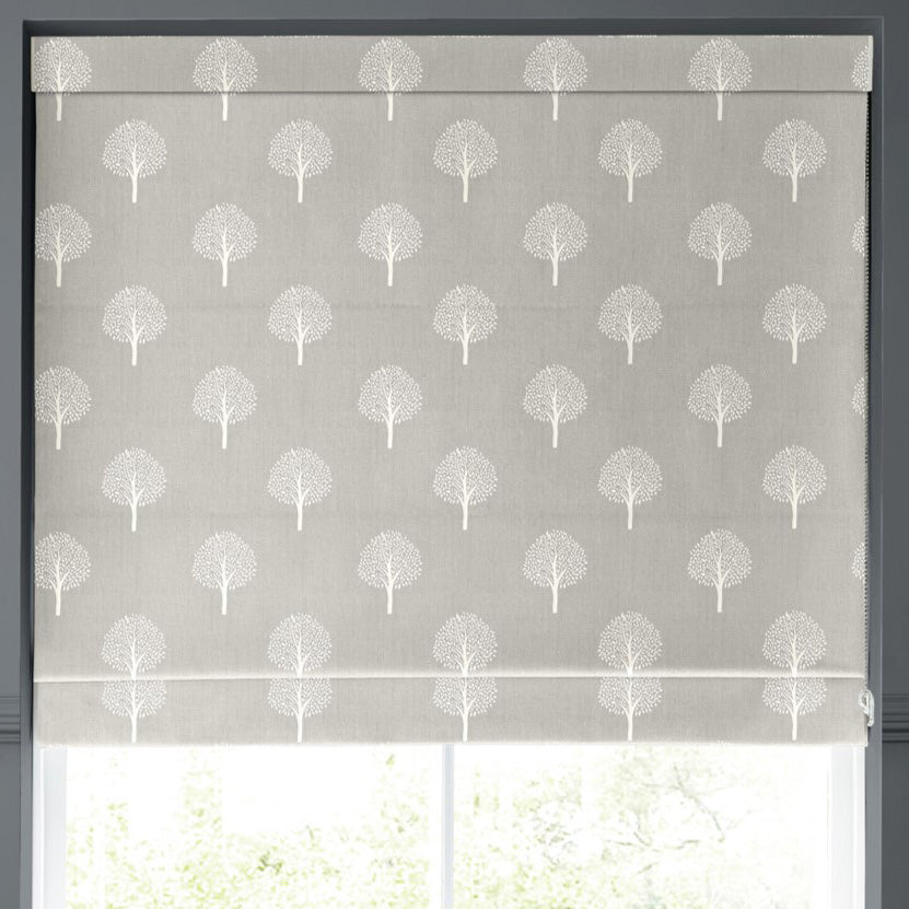 Emily Bond Yew Tree Made to Measure Roman Blind Pebble