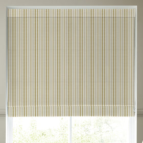 Emily Bond Cornish Stripe Made To Measure Roman Blind Gold Natural