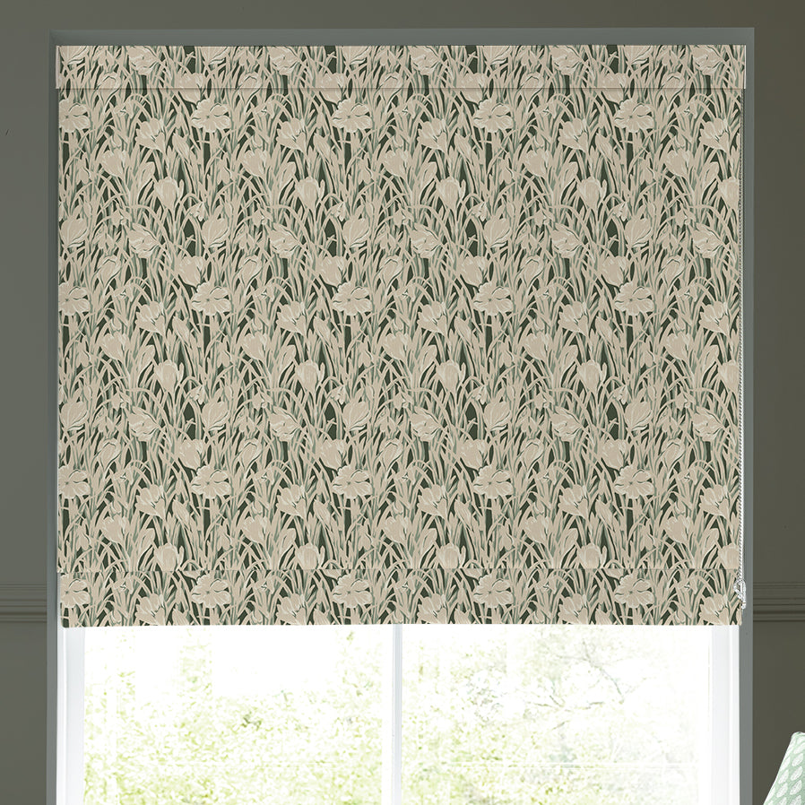 Emily Bond Crocus Made To Measure Roman Blind Green