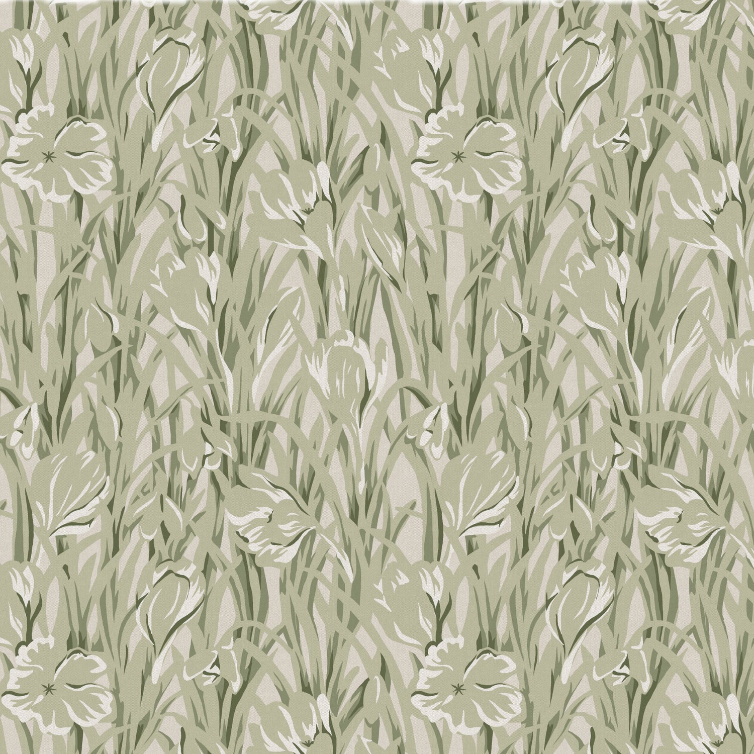 Emily Bond Crocus Made To Measure Curtains Sage Green