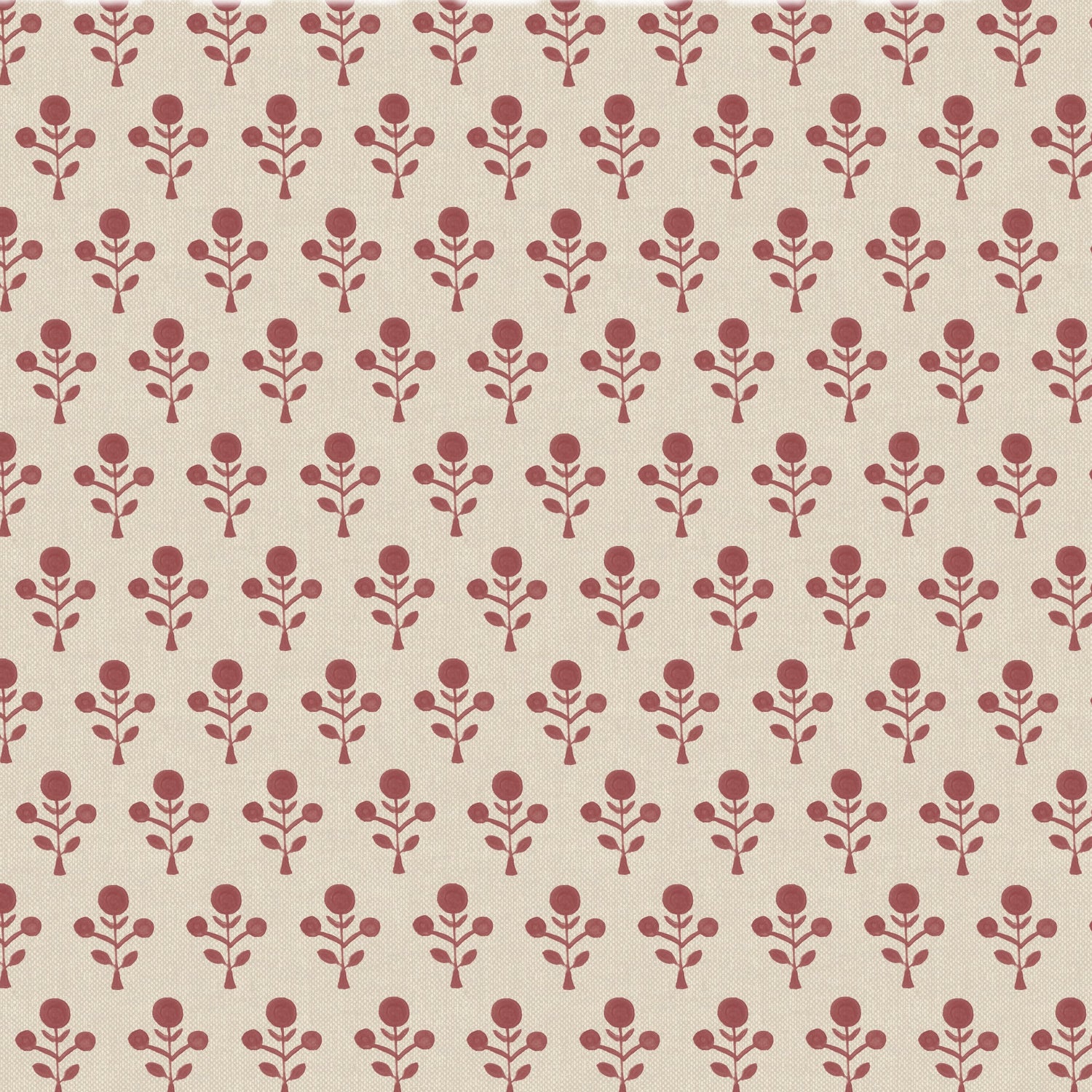 Emily Bond Hawthorn Translucent Made To Measure Roller Blind Swiss Red