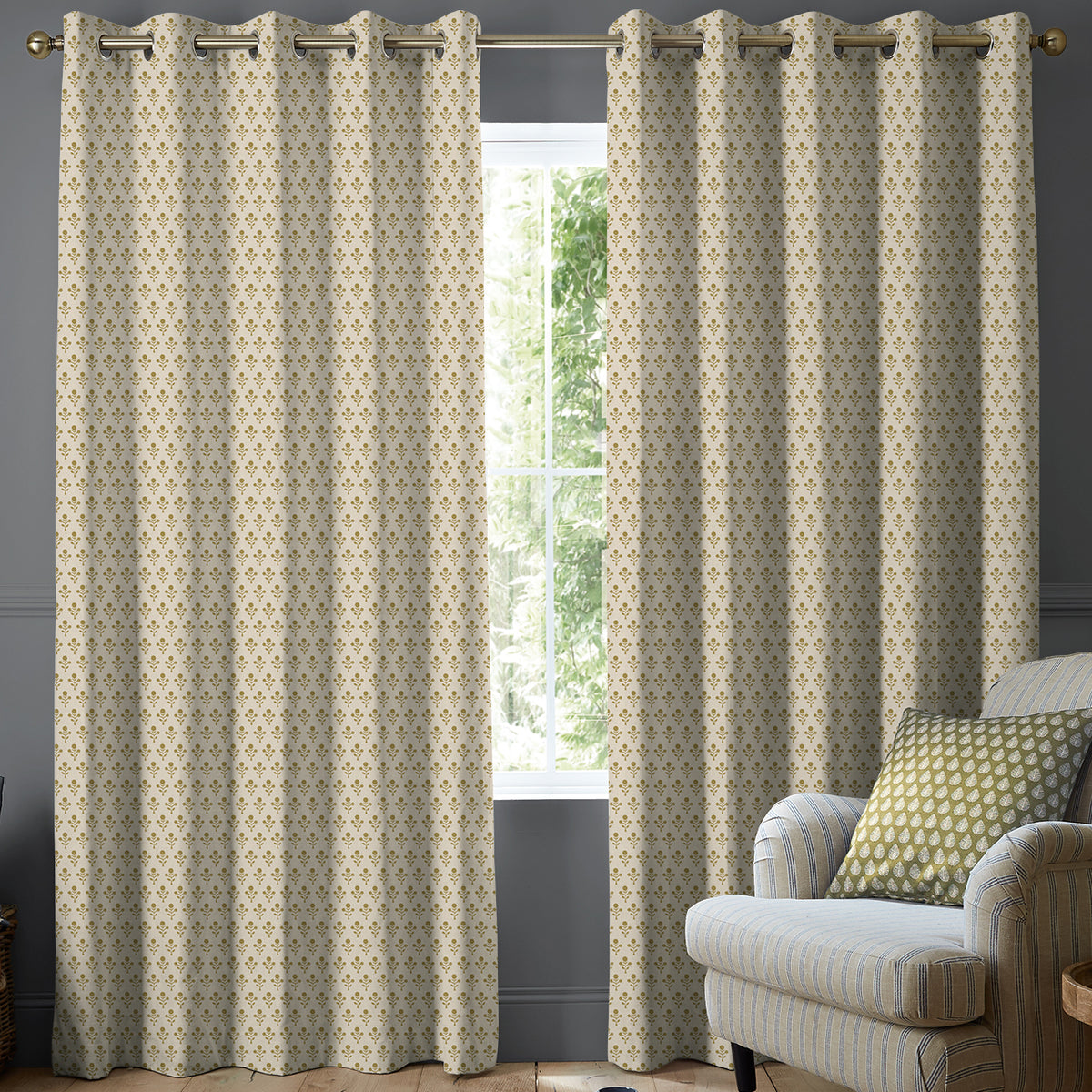 Emily Bond Hawthorn Made To Measure Curtains Gold
