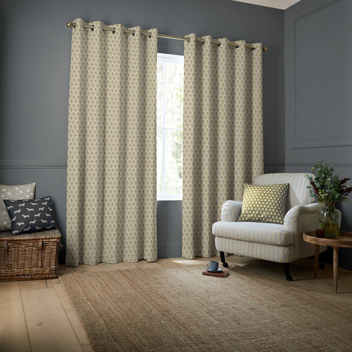 Emily Bond Hawthorn Made To Measure Curtains Gold