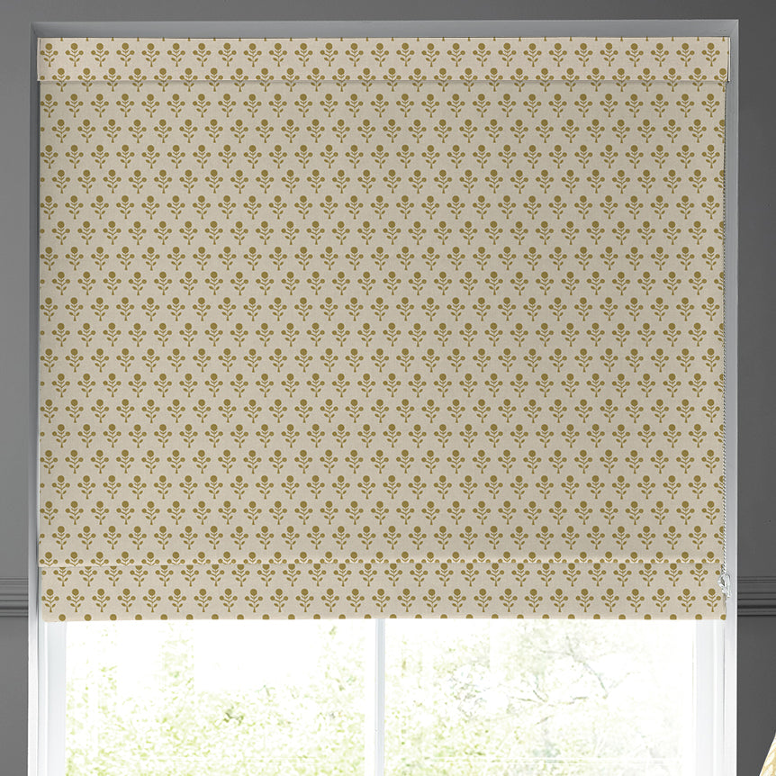 Emily Bond Hawthorn Made To Measure Roman Blind Gold