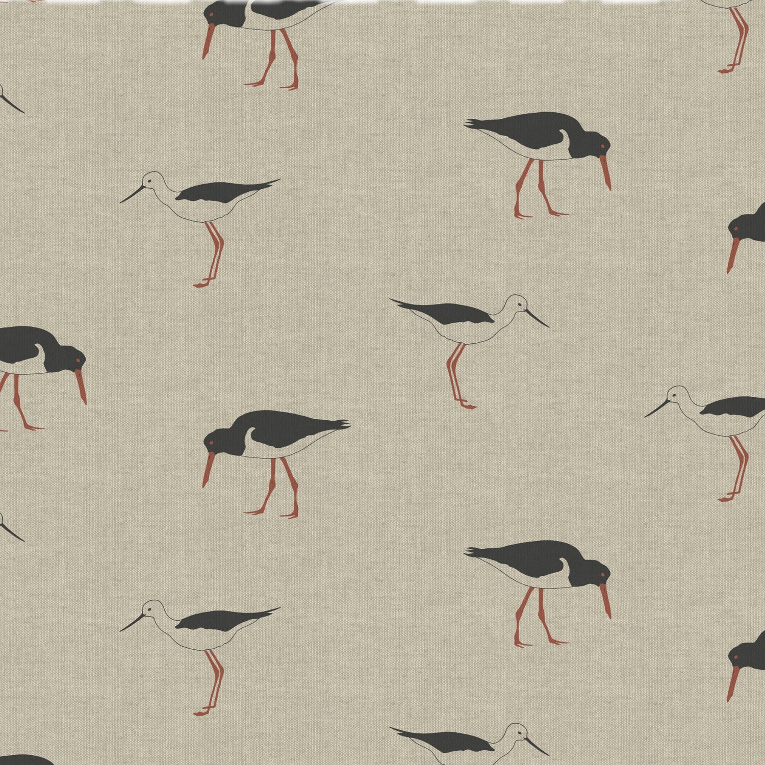 Emily Bond Oyster Catcher Made To Measure Roman Blind Charcoal