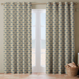Emily Bond Peggy Made To Measure Curtains True Blue