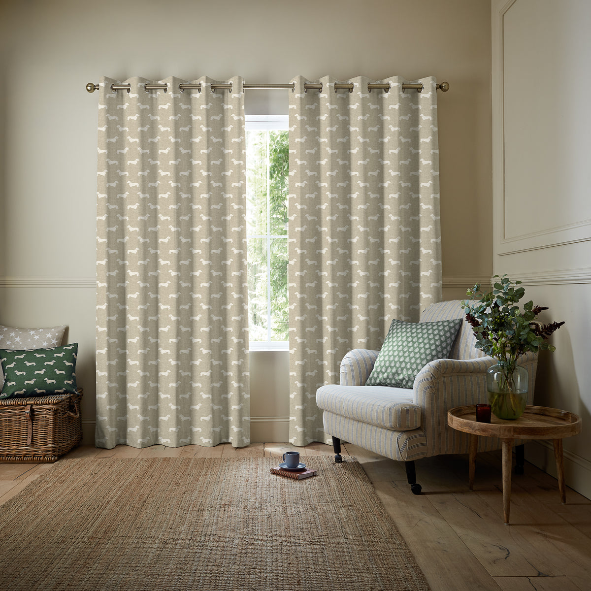 Emily Bond Peggy Made To Measure Curtains Natural