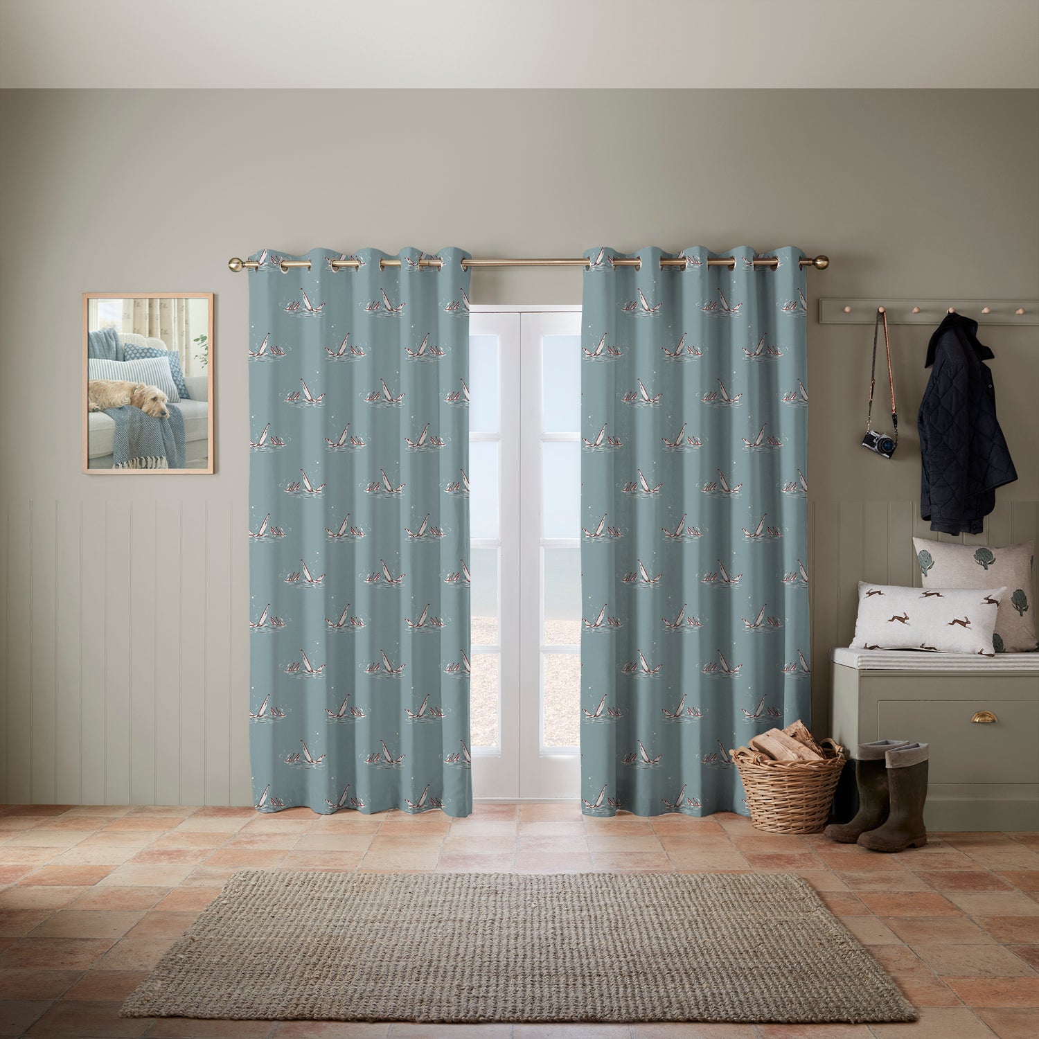 Emily Bond Regatta Made To Measure Curtains Duck Egg