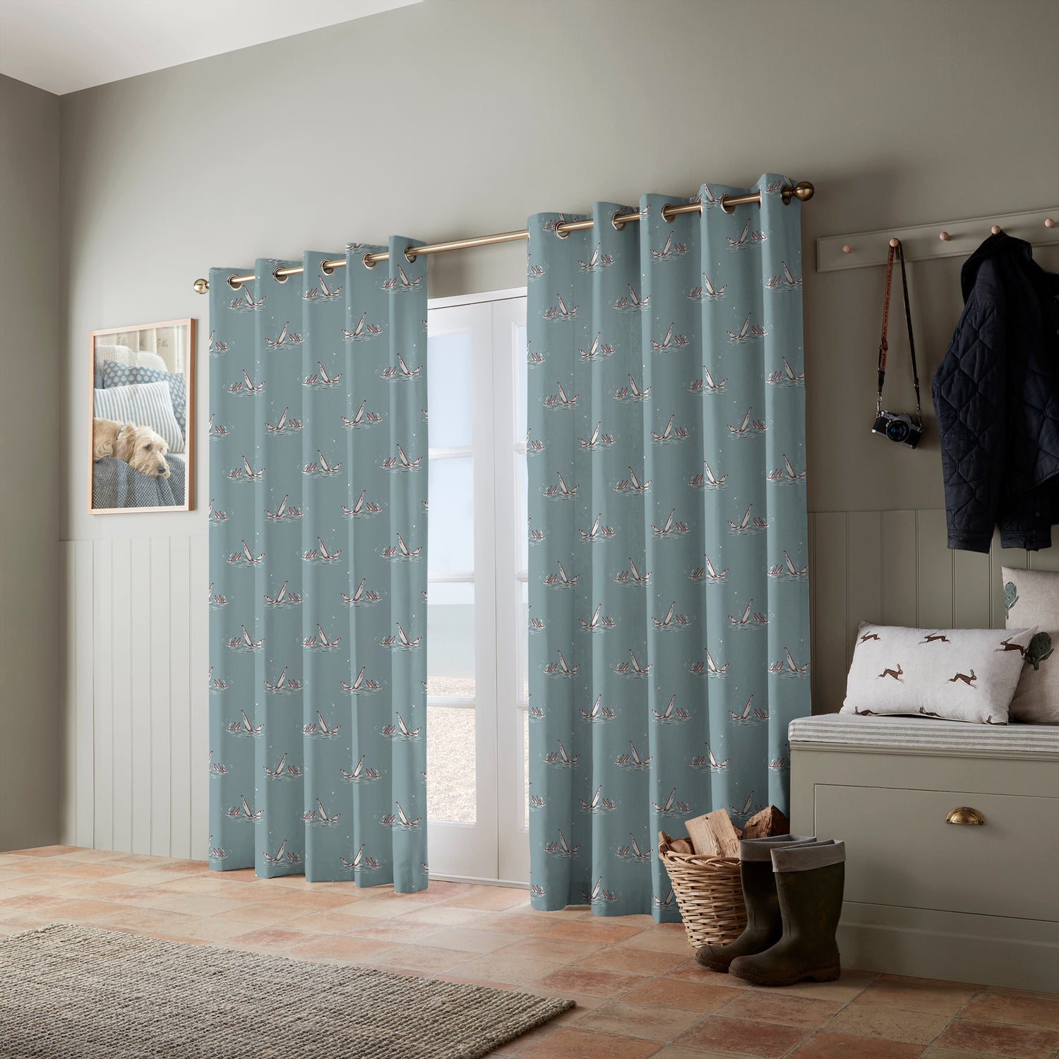 Emily Bond Regatta Made To Measure Curtains Duck Egg