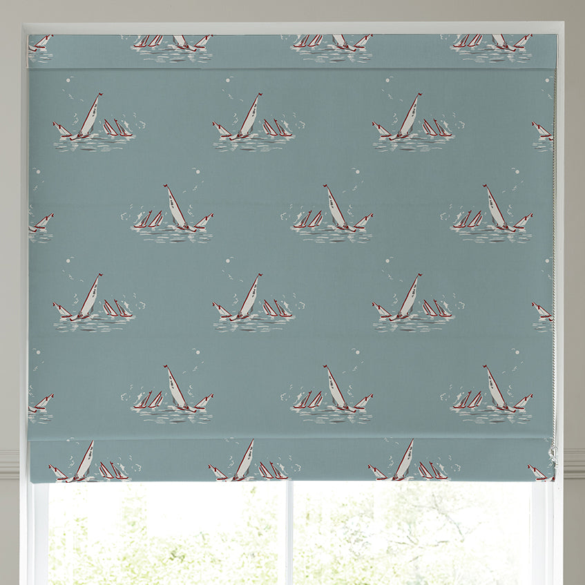 Emily Bond Regatta Made To Measure Roman Blind Duck Egg