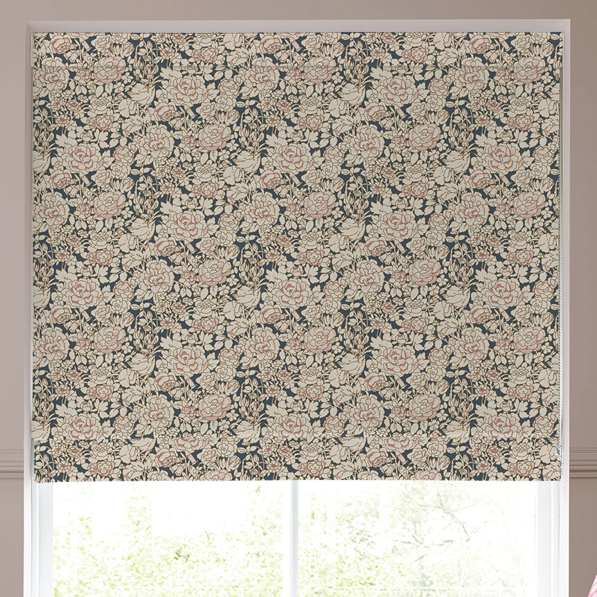 Emily Bond Somerset Rose Made To Measure Roman Blind Blossom Pink