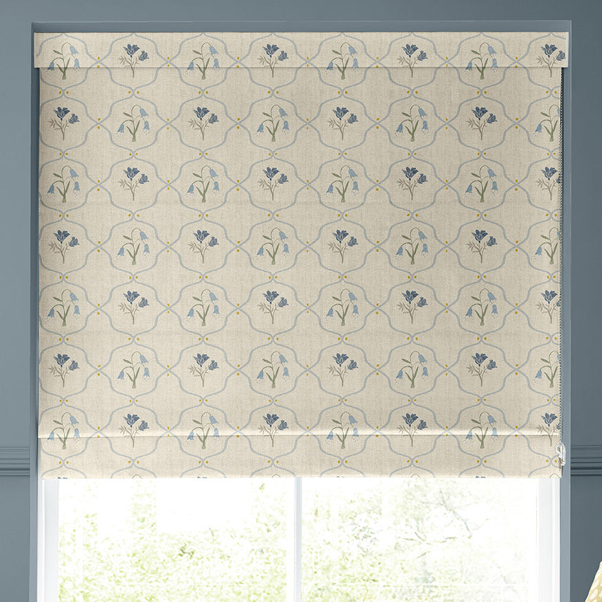Emily Bond Margot Made To Measure Roman Blind Steel Blue