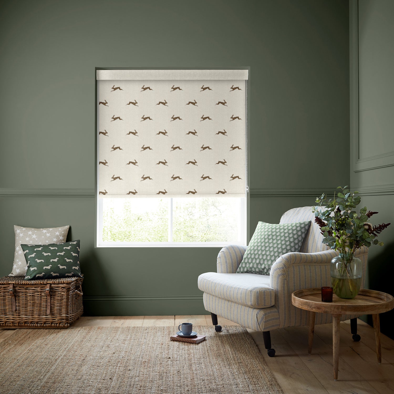 Emily Bond Alice Made to Measure Blackout Roller Blind Stone