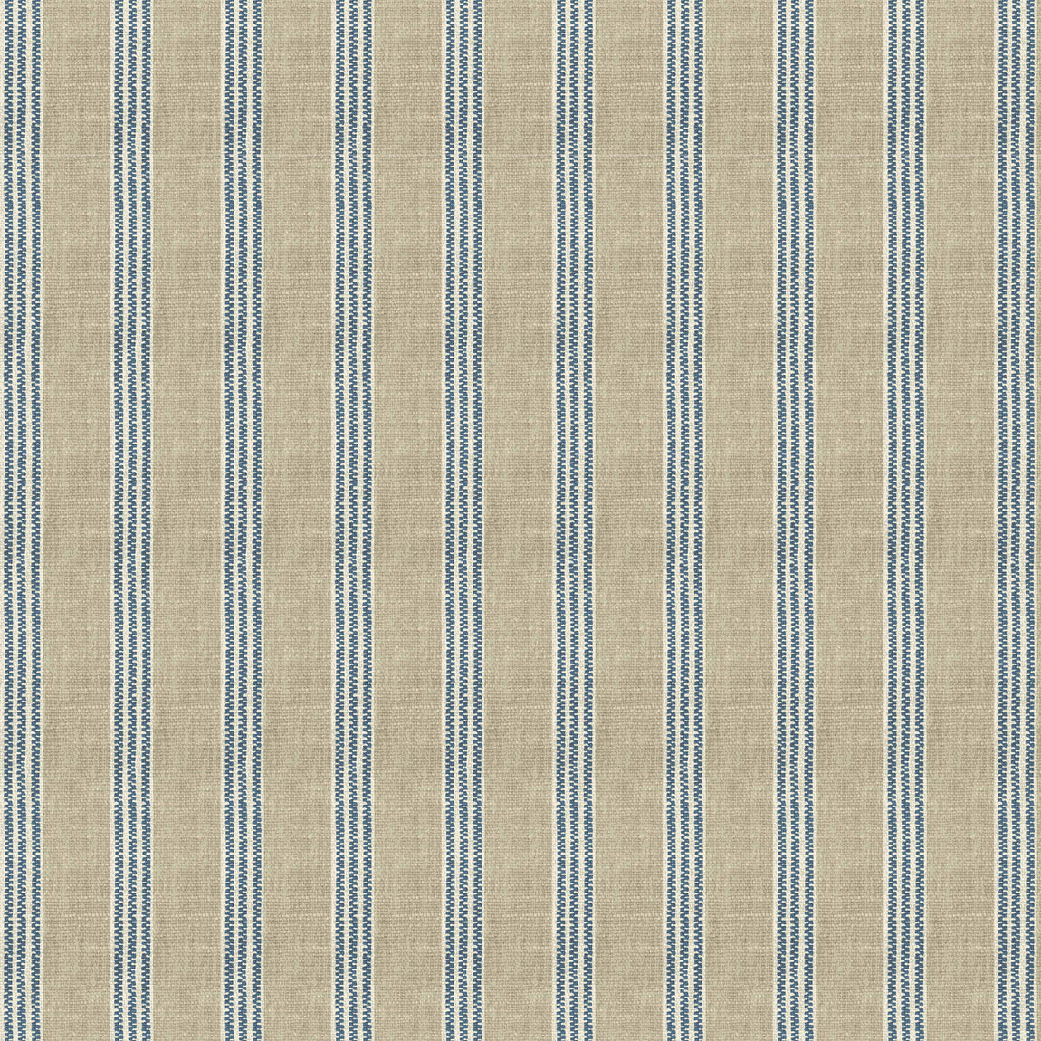 Emily Bond George Stripe Made to Measure Curtain Indigo