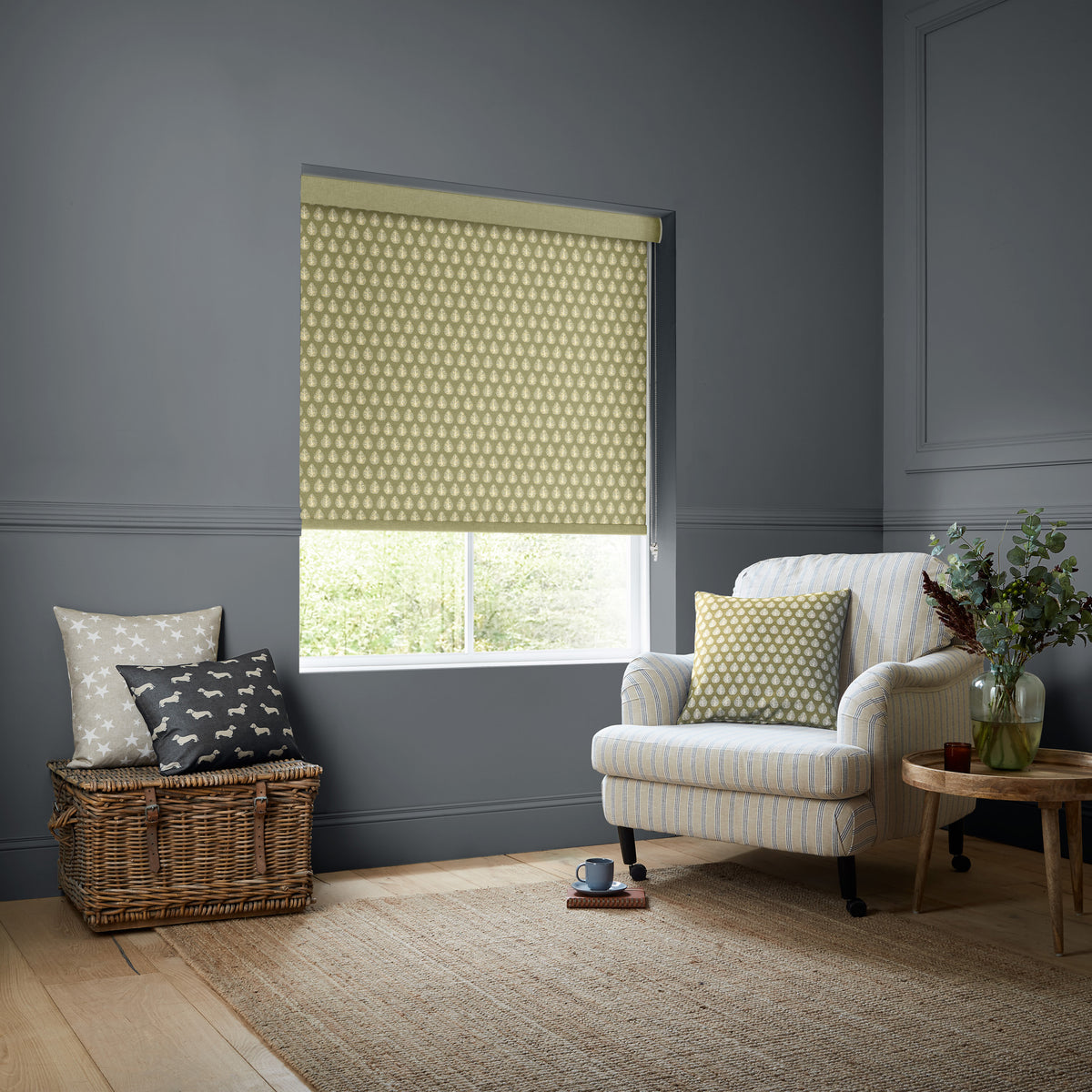 Emily Bond Jaipur Made to Measure Blackout Roller Blind Pollen