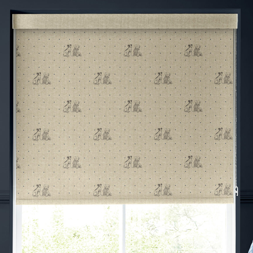 Emily Bond Millie Made to Measure Blackout Roller Blind Indigo