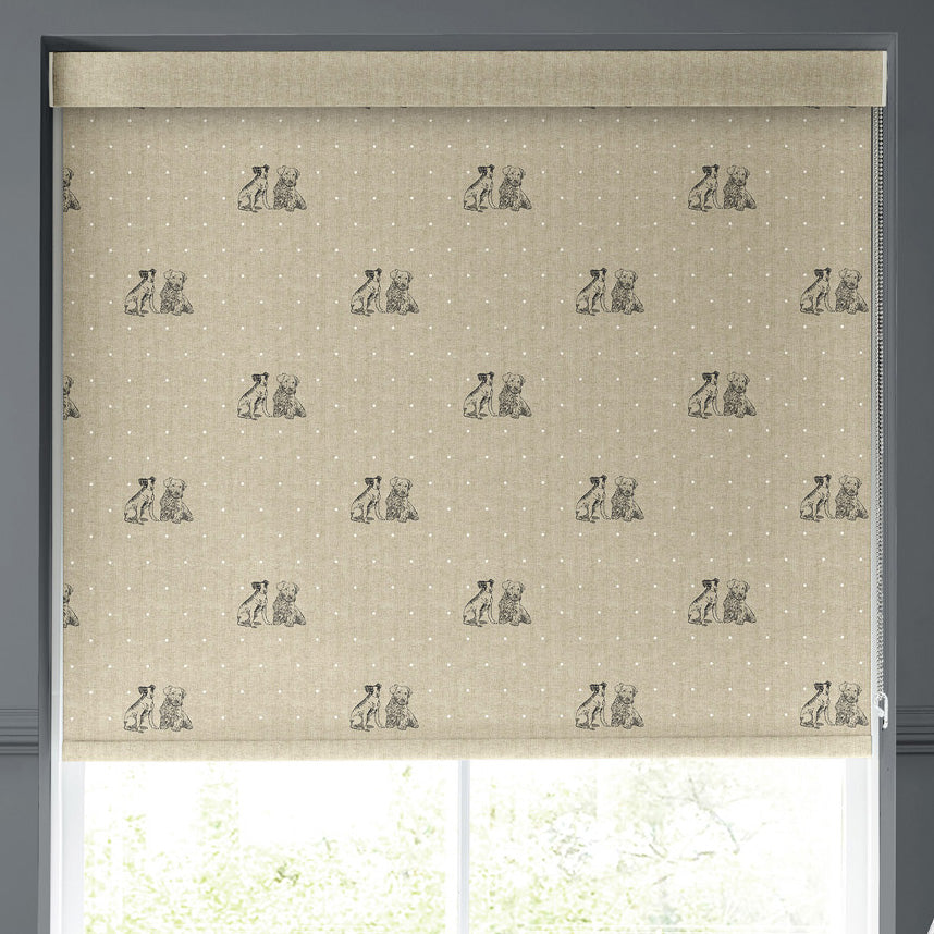 Emily Bond Millie Made to Measure Blackout Roller Blind Linen