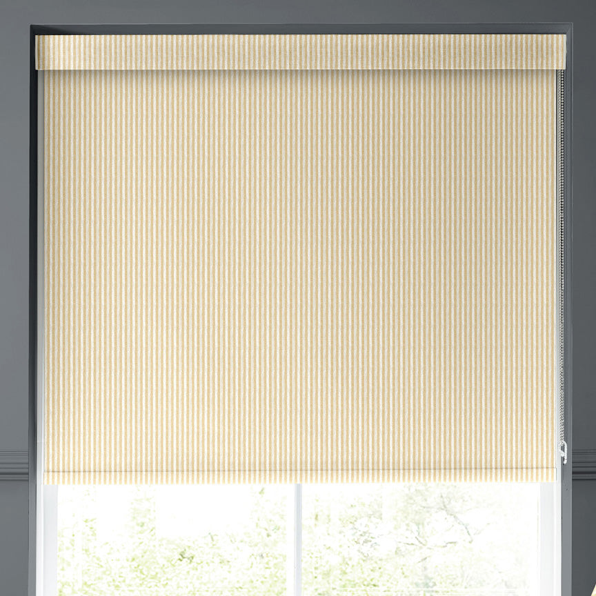 Emily Bond Oscar Stripe Translucent Made to Measure Roller Blind Gold