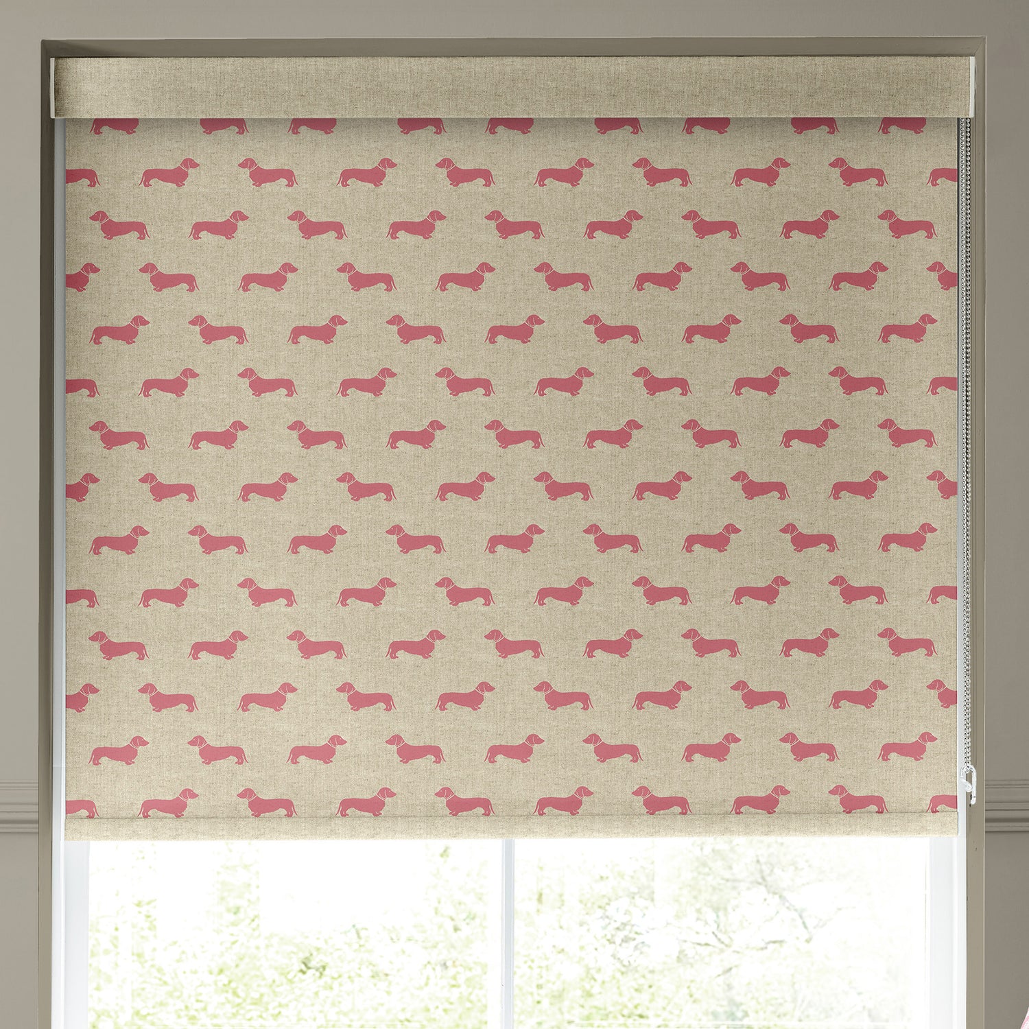 Emily Bond Peggy Translucent Made to Measure Roller Blind Raspberry