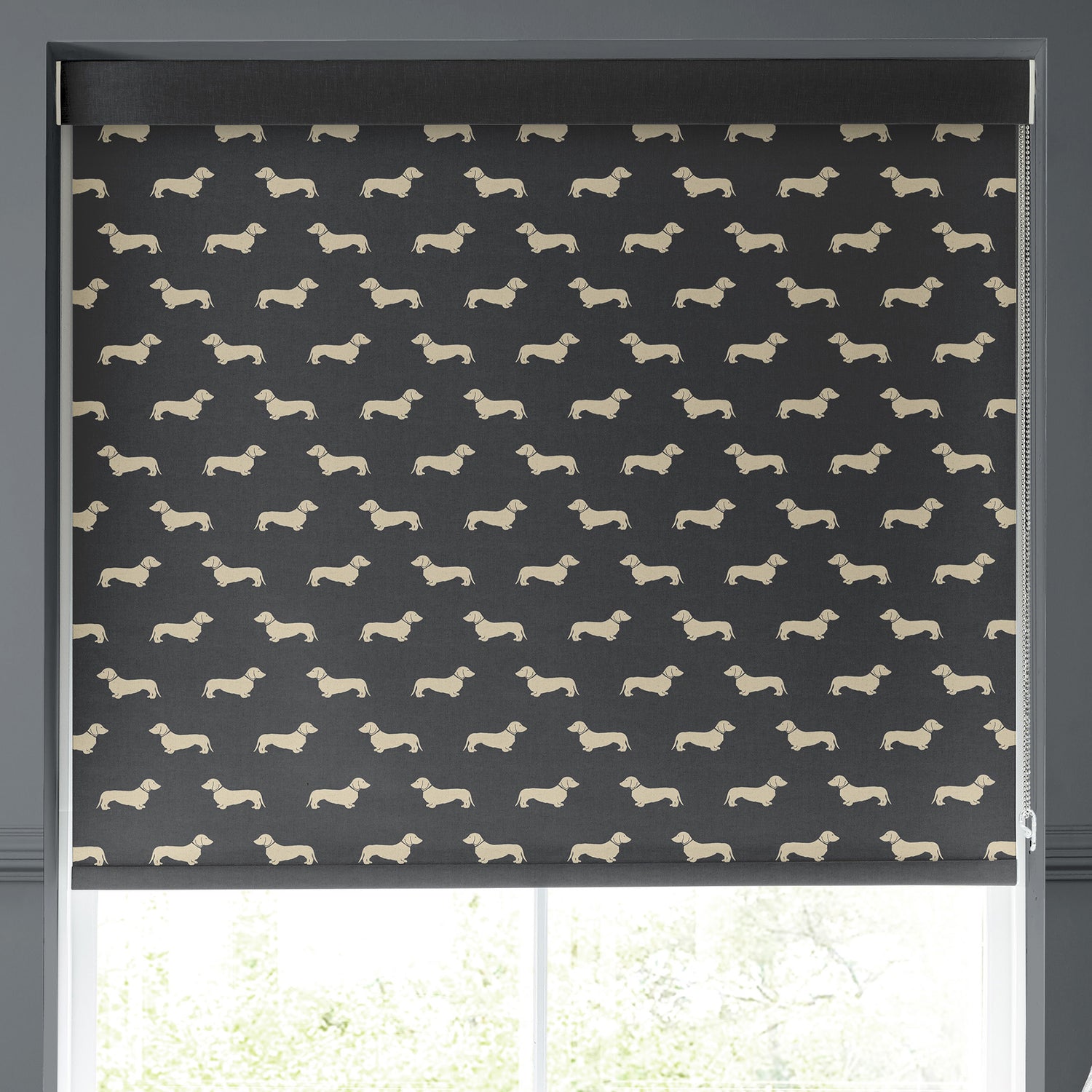 Emily Bond Peggy Translucent Made to Measure Roller Blind Smoke