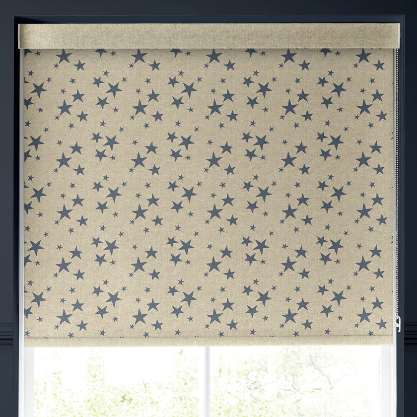 Emily Bond St Maws Translucent Made to Measure Roller Blind Indigo