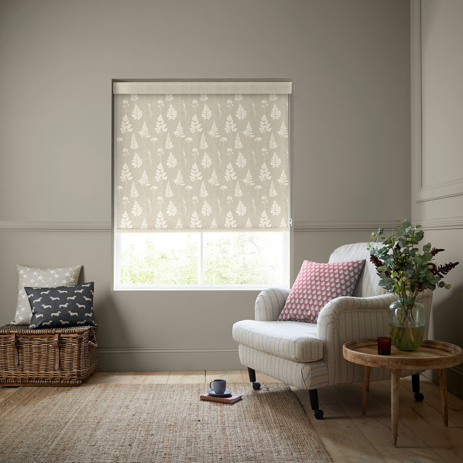 Emily Bond Tynesfield Translucent Made to Measure Roller Blind Linen