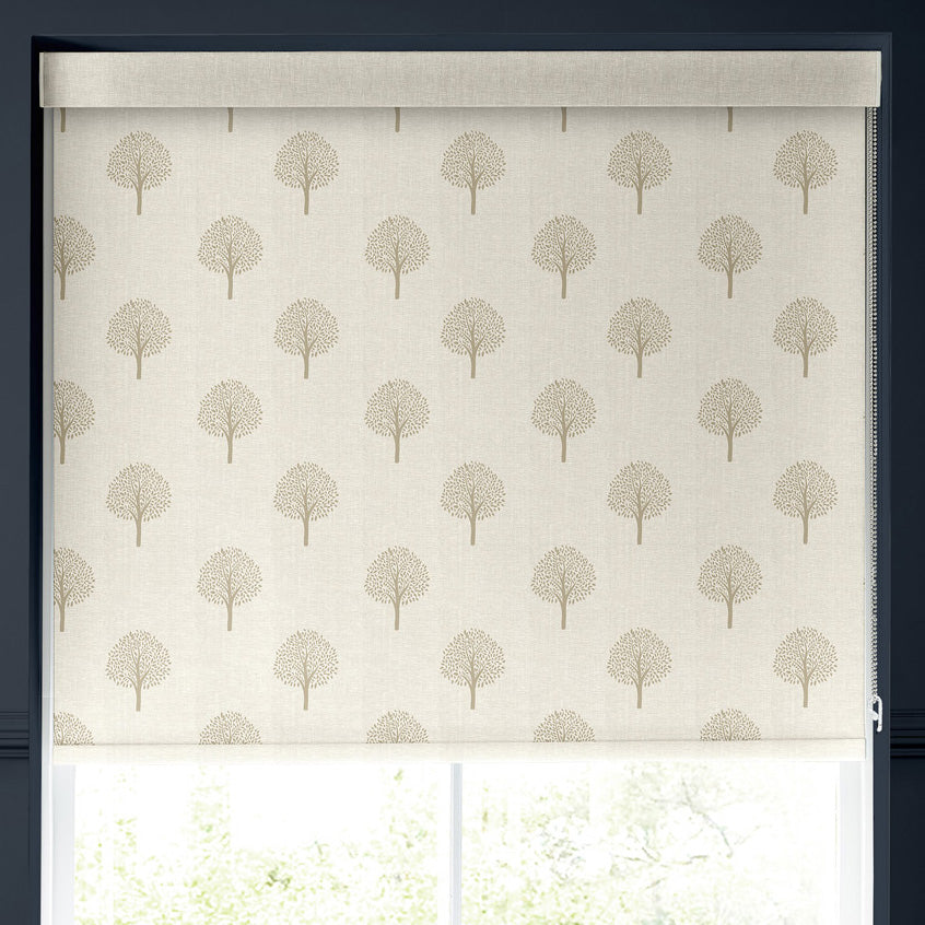 Emily Bond Yew Tree Made to Measure Blackout Roller Blind Linen