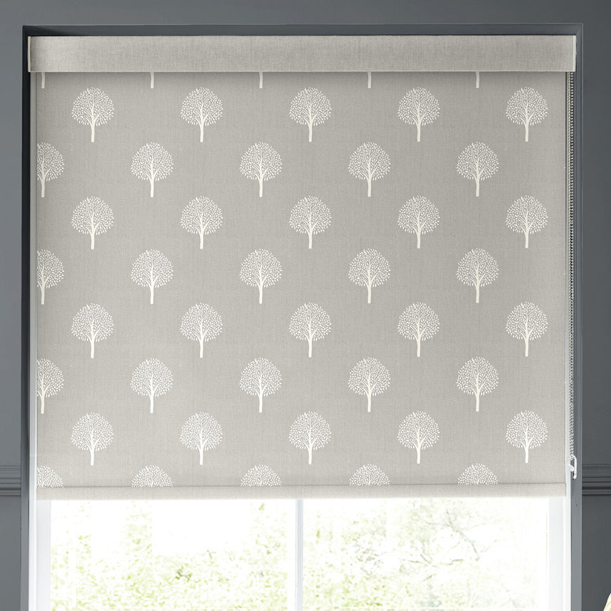 Emily Bond Yew Tree Made to Measure Blackout Roller Blind Pebble