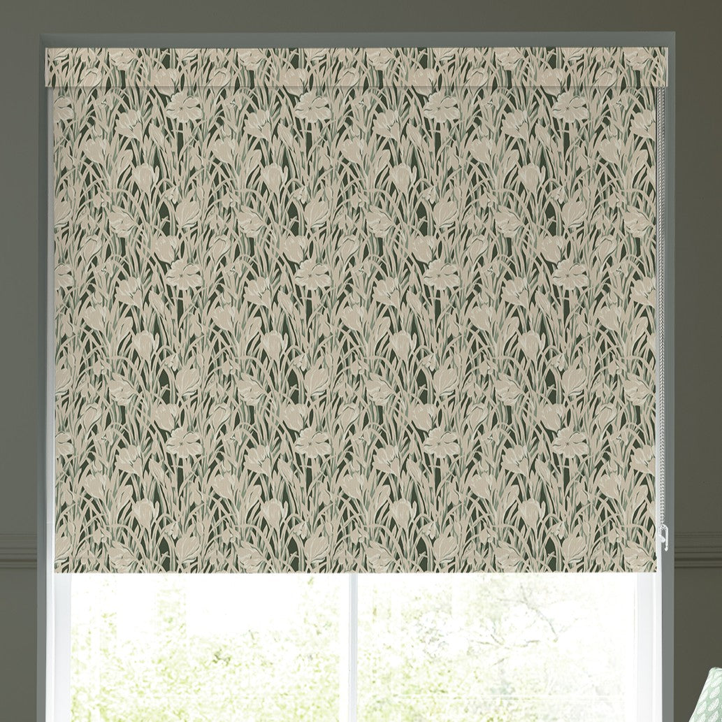 Emily Bond Crocus Blackout Made To Measure Roller Blind Green