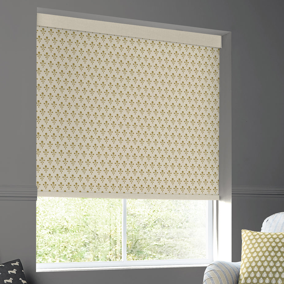 Emily Bond Hawthorn Translucent Made To Measure Roller Blind Gold