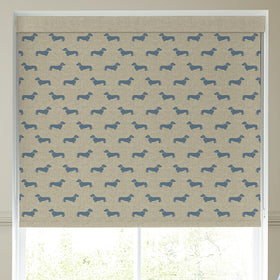 Emily Bond Peggy Blackout Made To Measure Roller Blind True Blue