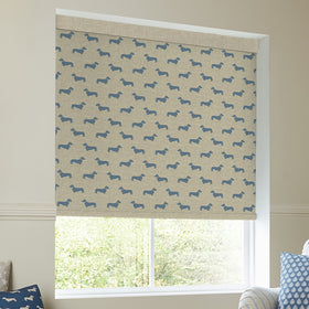 Emily Bond Peggy Translucent Made To Measure Roller Blind True Blue