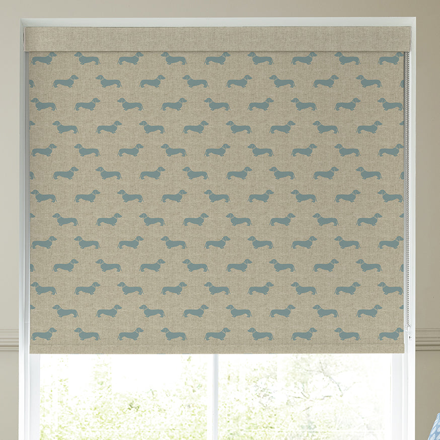 Emily Bond Peggy Blackout Made To Measure Roller Blind Duckegg