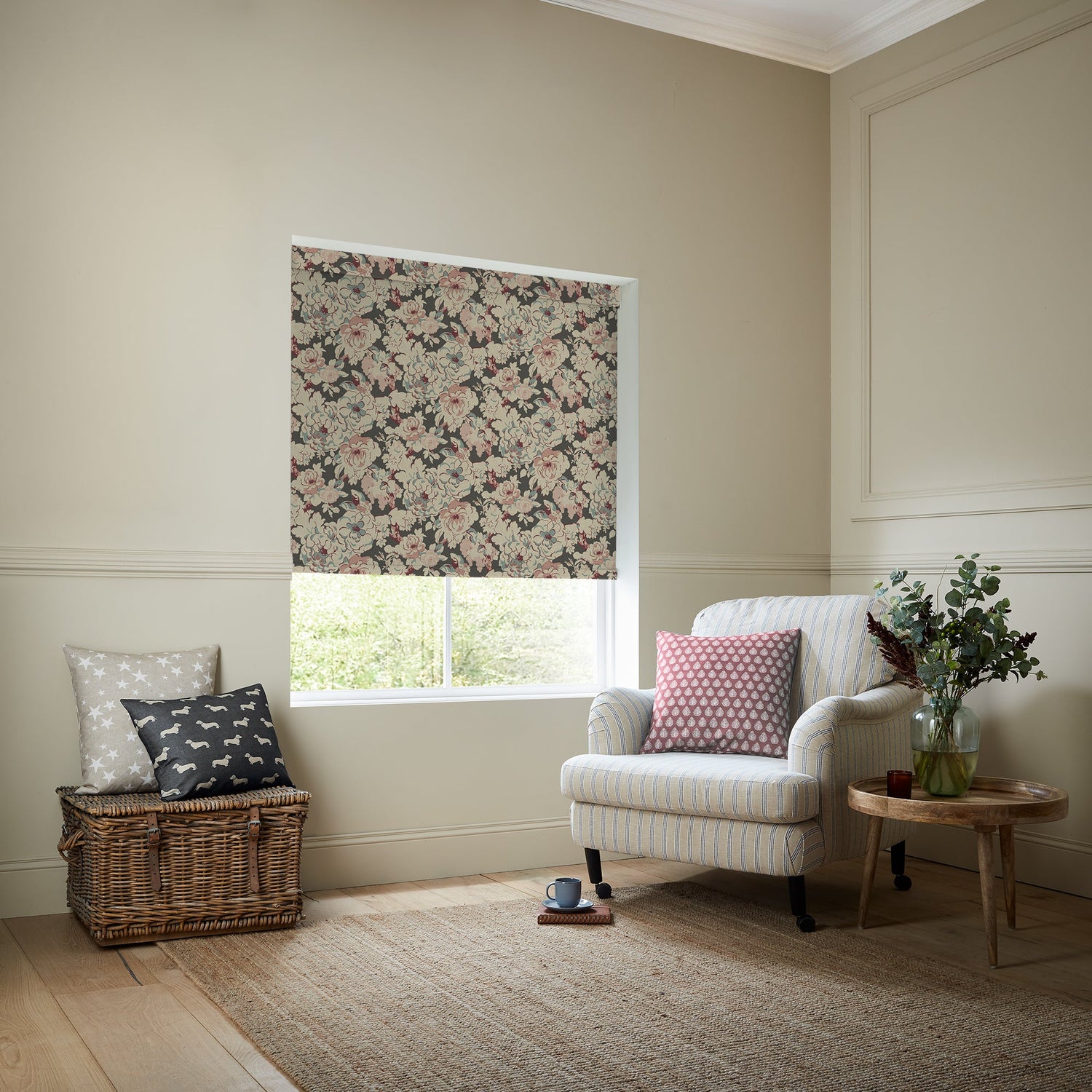 Emily Bond Phoebe Translucent Made To Measure Roller Blind Multi