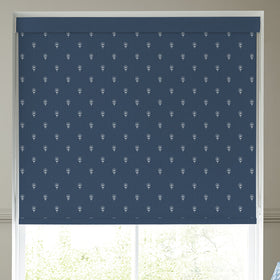Emily Bond Wild Thyme Blackout Made To Measure Roller Blind Indigo