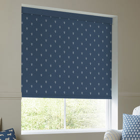 Emily Bond Wild Thyme Translucent Made To Measure Roller Blind Indigo