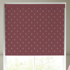 Emily Bond Wild Thyme Blackout Made To Measure Roller Blind Burgundy