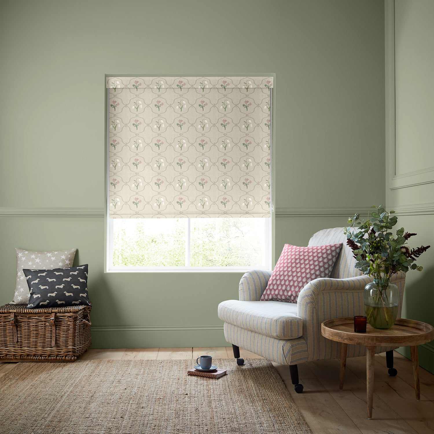 Emily Bond Margot Blackout Made To Measure Roller Blind Rose