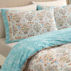 Dreams and Drapes Edena Decorative Floral Duvet Cover Bedding Set Natural