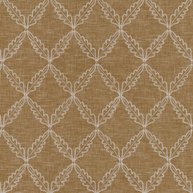 Ashley Wilde Edie Embroidered Fabric Ochre